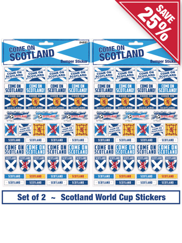 Scotland Football World Cup Stickers - Twin Pack