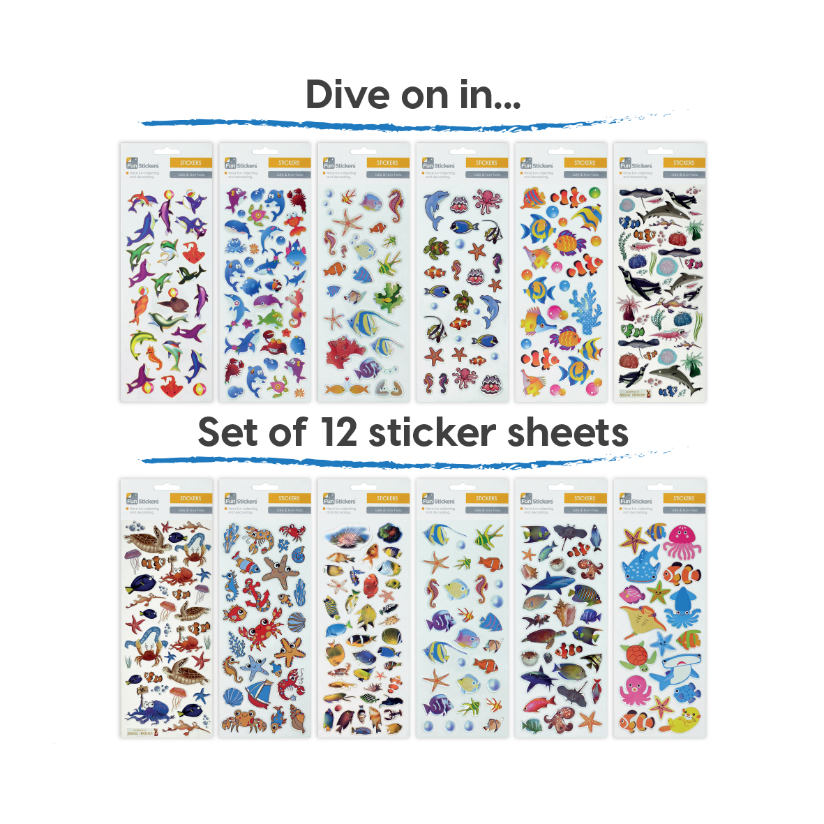 Set of 12 - Dive on in